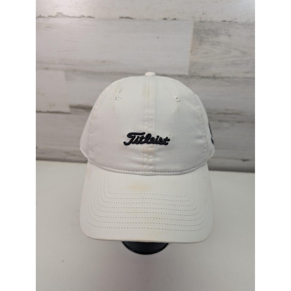 Titleist Hat Cap Strap Back White Gray Brim Golf Antelope Hills Embroidered Mens